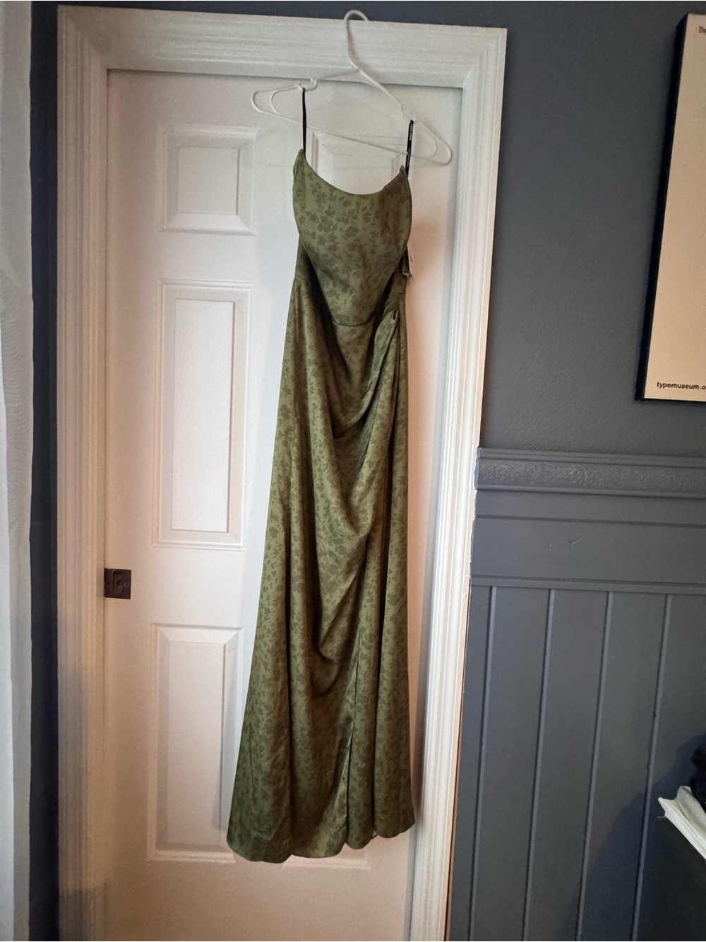 NWT! Birdy grey - Anne - bright martini dreamy floral Satin Maxi Slip Dress